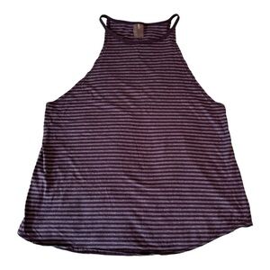 Calia by Carrie Underwood Purple Striped Tank, Size M